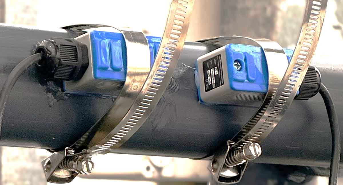 Ultraschall Durchflussmesser DFM100-W mit TS-2 Sensor