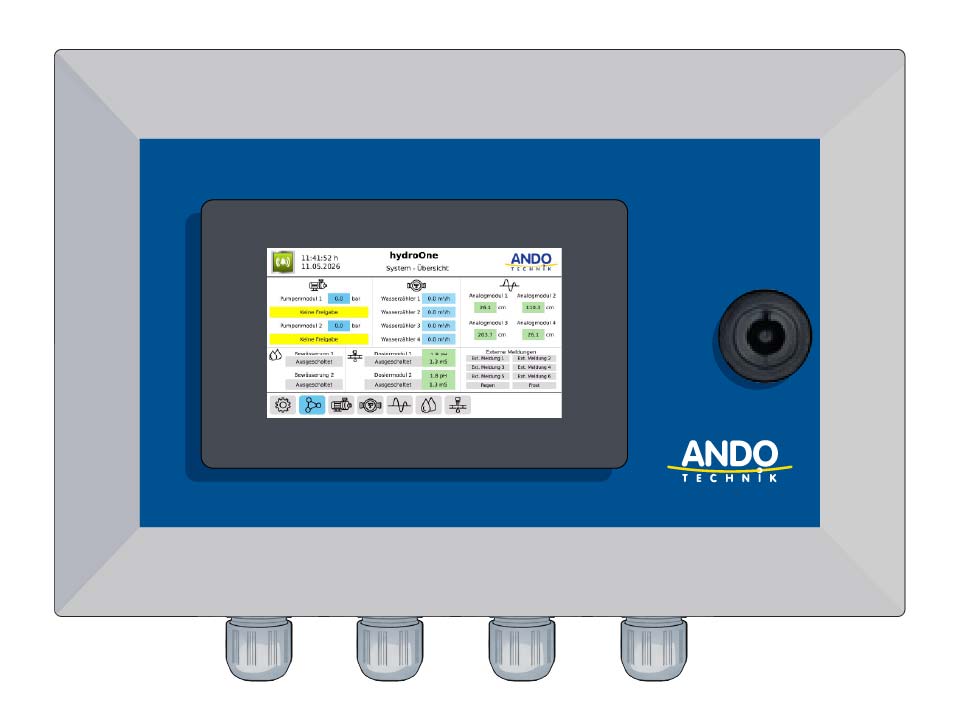 Steuergerät hydroOne 900 mit Display und 10DI, 8TO und 2AI