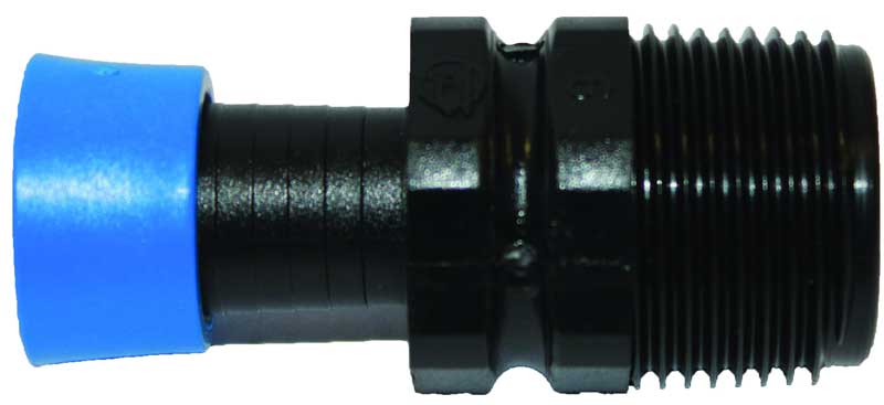 Schnellverbinder mit Ring blau 16 mm x ¾" AG / 100er Pack