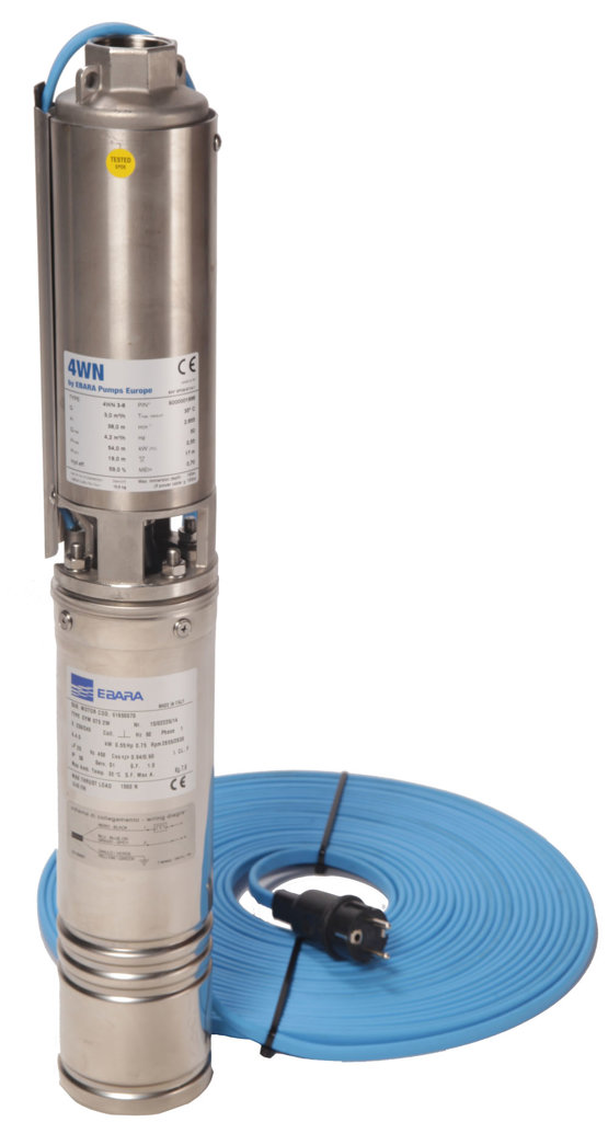 EBARA Brunnenpumpe 4WN Set 2-10  4" 230V 0,55kW
