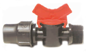 Mini-Kugelhahn 20mm Schraubverbinder x 3/4"AG