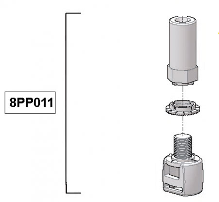 8PP011 - Teilbausatz Adapter für Kolbenaufhänger D8RE3000