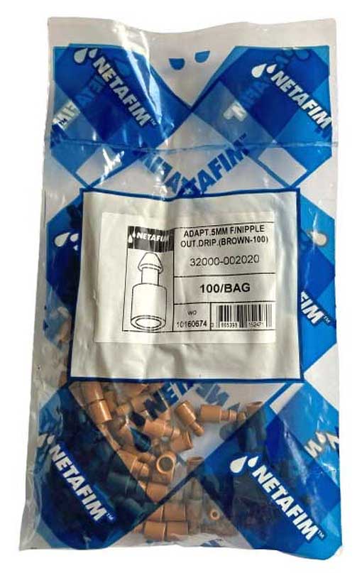 1-fach Adapter für Tropfer mit Nippelauslass, 100 Stück