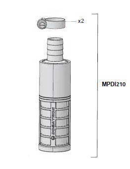 MPDI210 - Teilbausatz Saugfilter 20 x 27mm