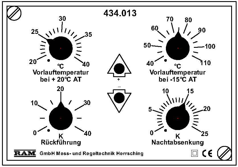 RAM Aussentemperatur abhängiger Dreipunktregler PI 434.013 RAM Aussentemperatur abhängiger Dreipunktregler PI 434.013