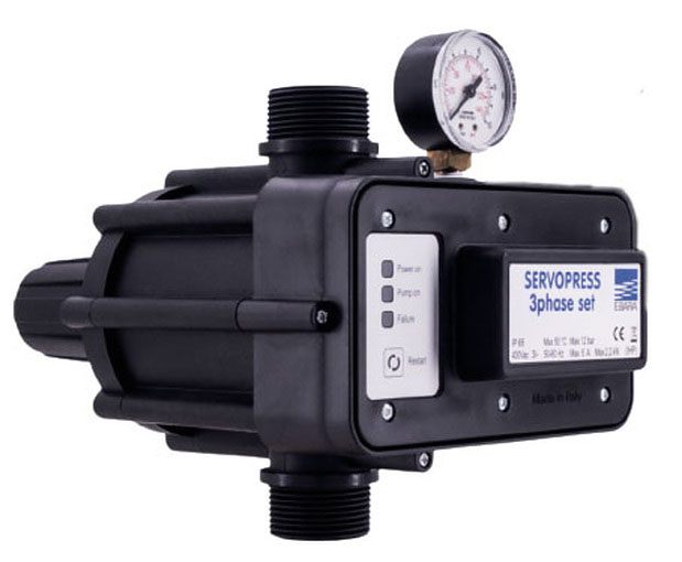 EBARA Servopress 1 1/4" mit Kabel 400V max. 6A, mit Manometer
