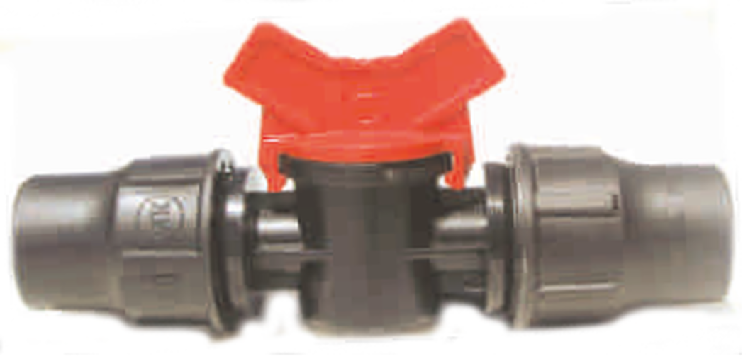 Mini-Kugelhahn mit 16mm Schraubverbindern